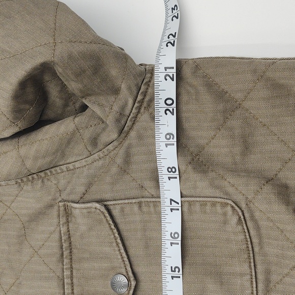 FAHERTY Doug Good Feather Reversible Bondi Jacket Olive Black Star Nation Medium - Picture 10 of 12